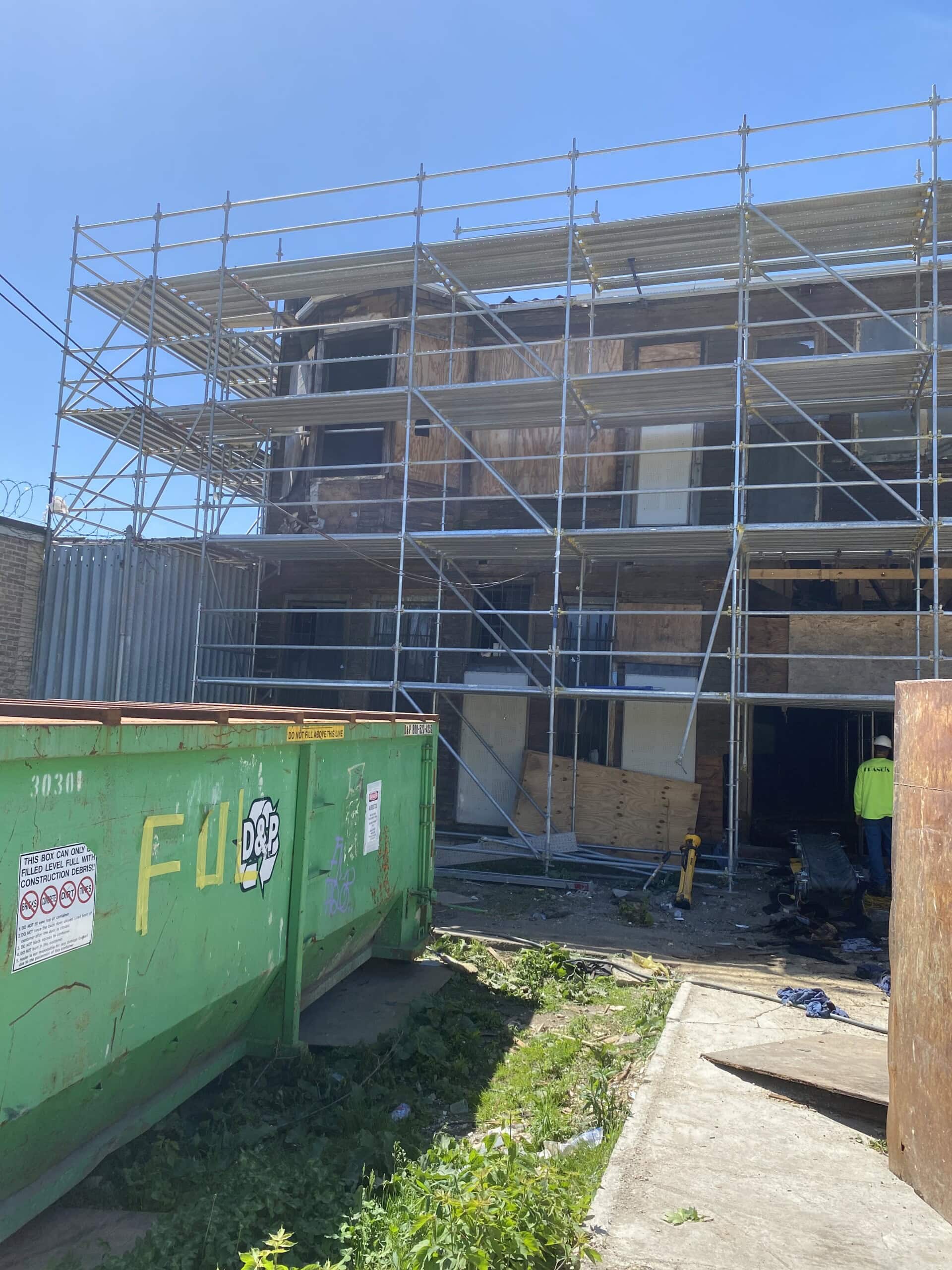 Shot of building in progress of being remediated